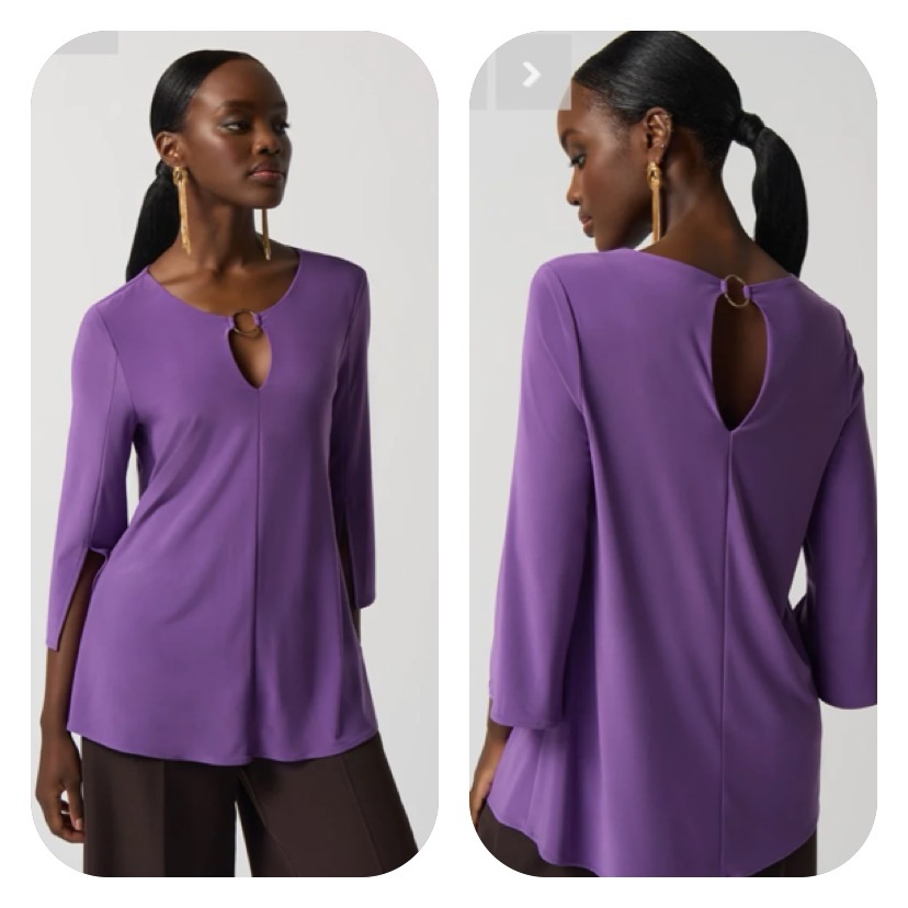 Joseph Ribkoff Violet Trapeze Tunic Top